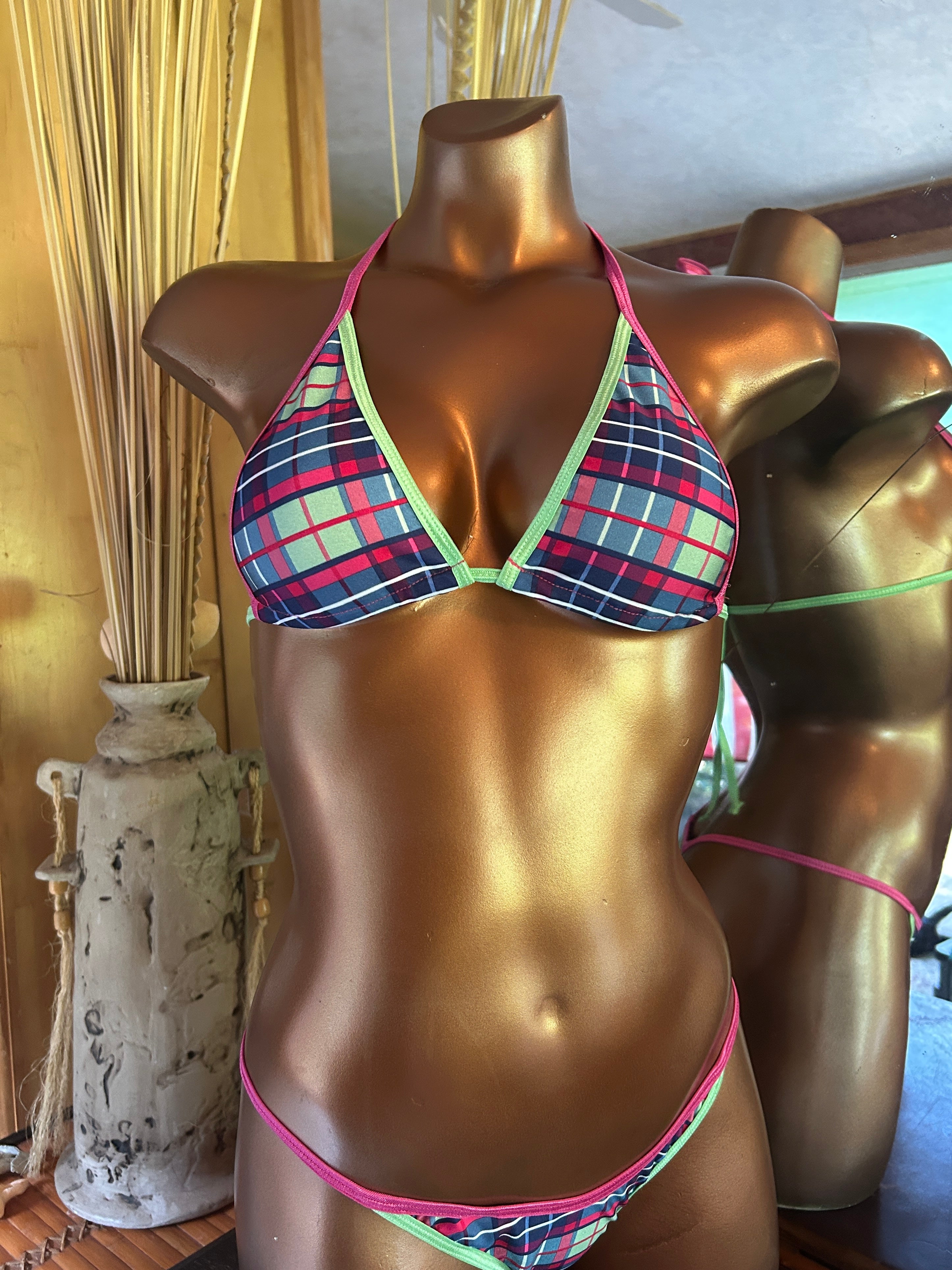 Jolly Rancher Plaid Aspen Bikini Swimsuit