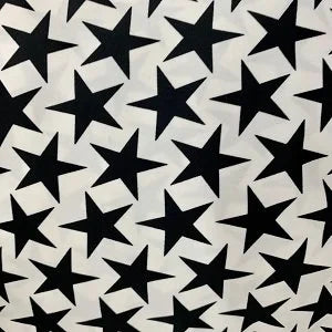 White with Black Stars