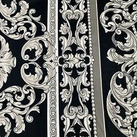 Gray and Black Border Print